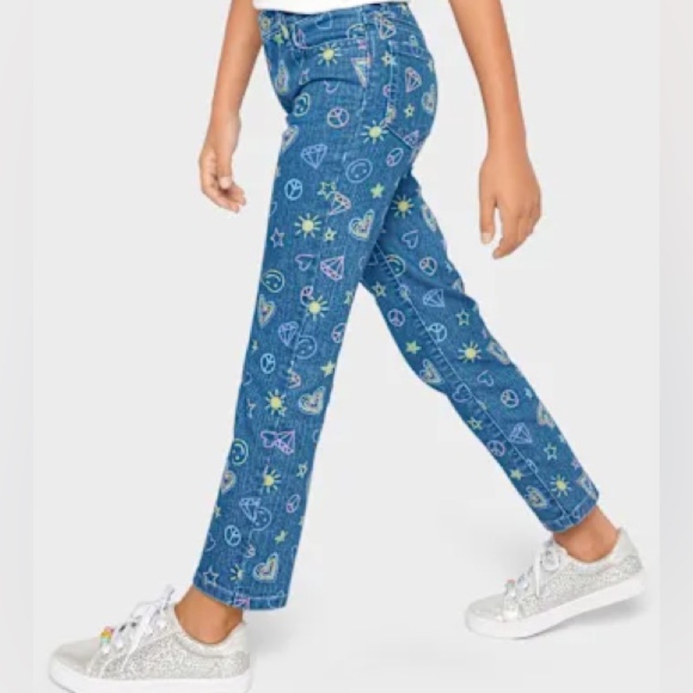 The Children’s Place Girls Doodle Straight Jeans‎ 12 Adjustable Waist